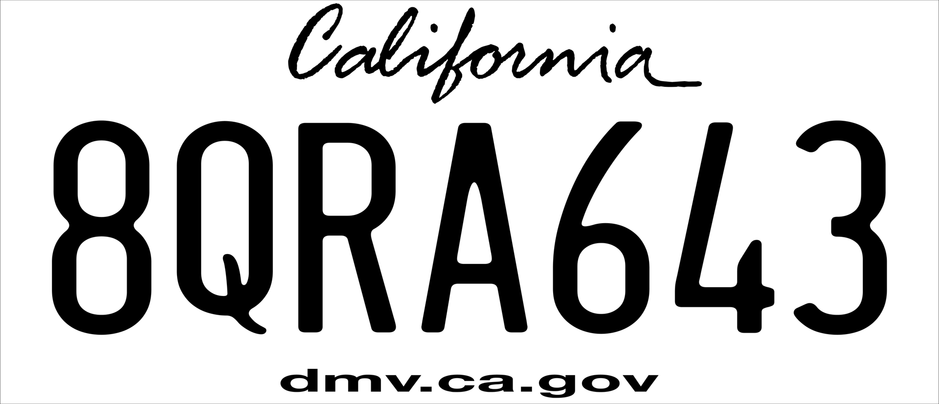 California specialty plate digital