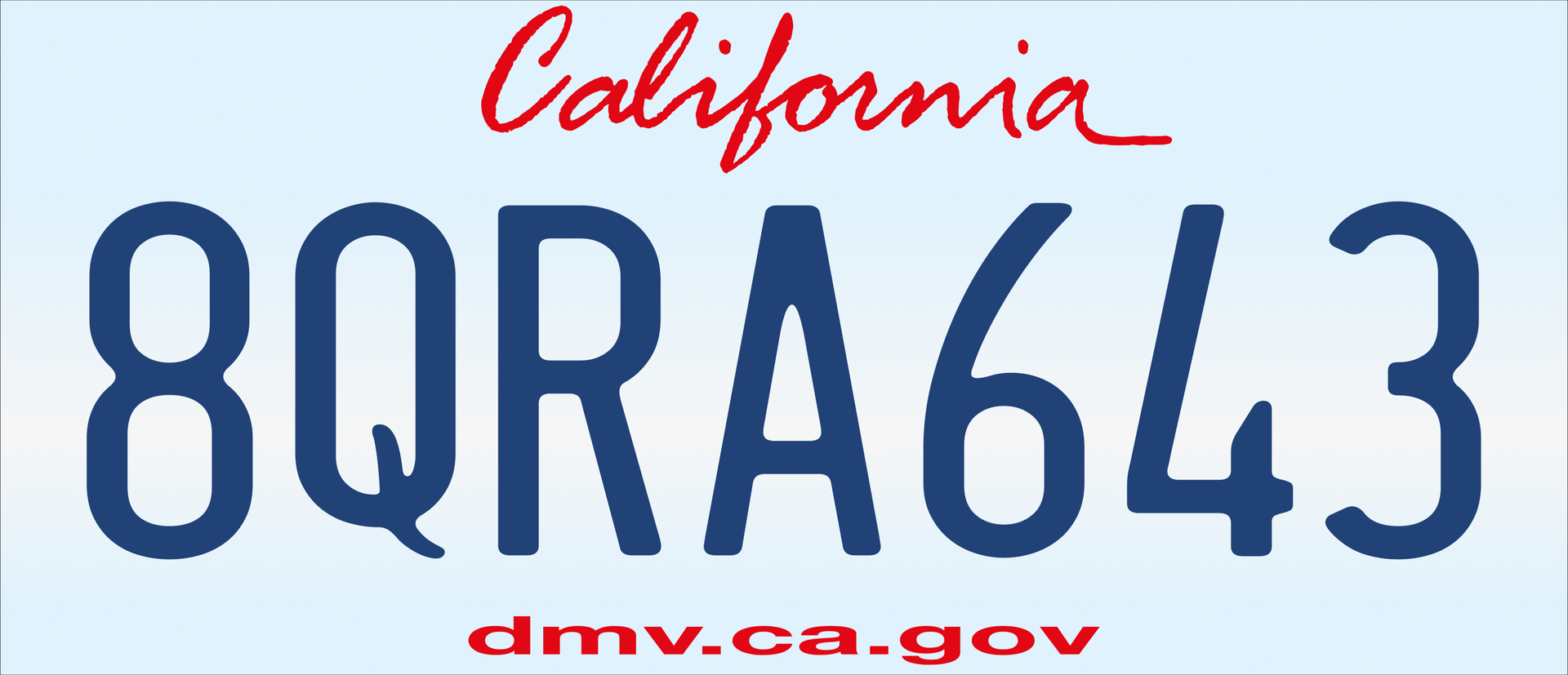 California specialty plate metal
